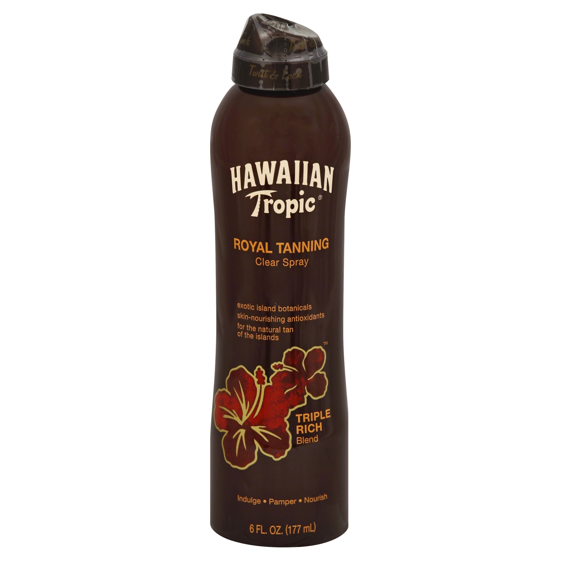 slide 1 of 1, Hawaiian Tropic Royal Tanning Clear Spray, 6 fl oz