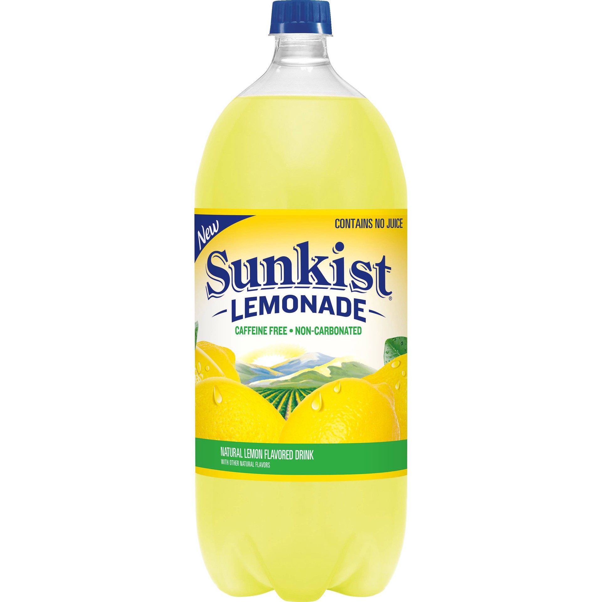 slide 1 of 5, Sunkist Lemonade Soda Bottle, 2 liter