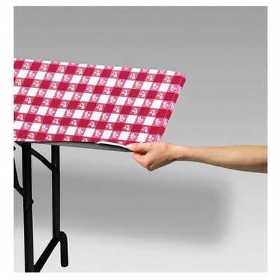 slide 1 of 1, Stay Put Tablecover Red Gingham, 1 ct