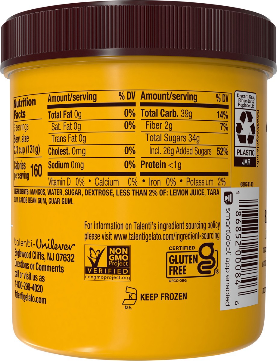 slide 4 of 9, Talenti Sorbetto Alphonso Mango 1 pint, 1 pint