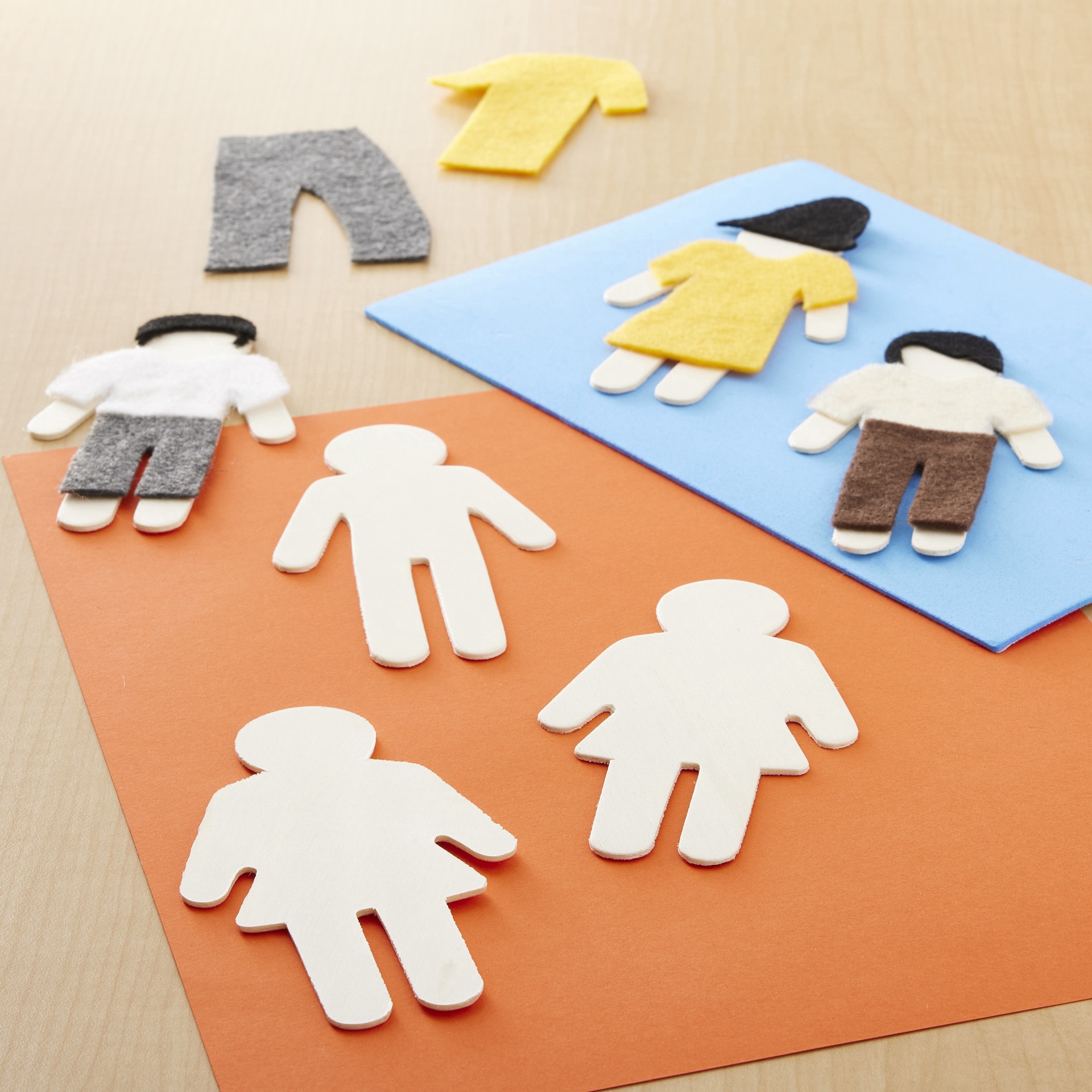 slide 2 of 3, Wood People Shapes By Creatology, 4.5 in x 2.5 in