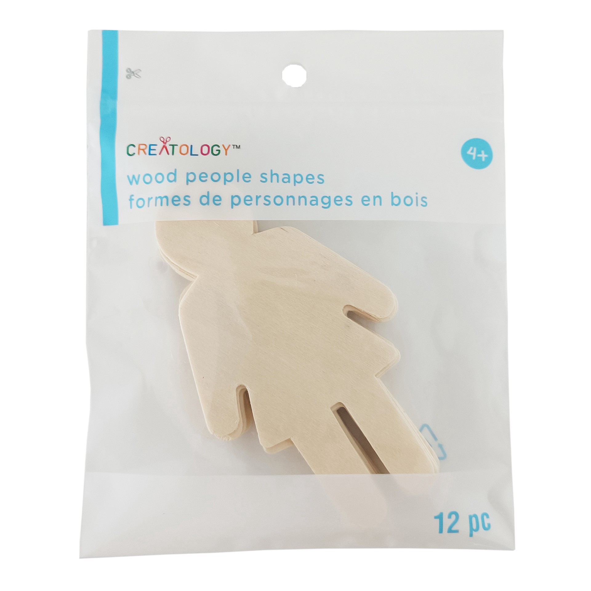 slide 3 of 3, Wood People Shapes By Creatology, 4.5 in x 2.5 in