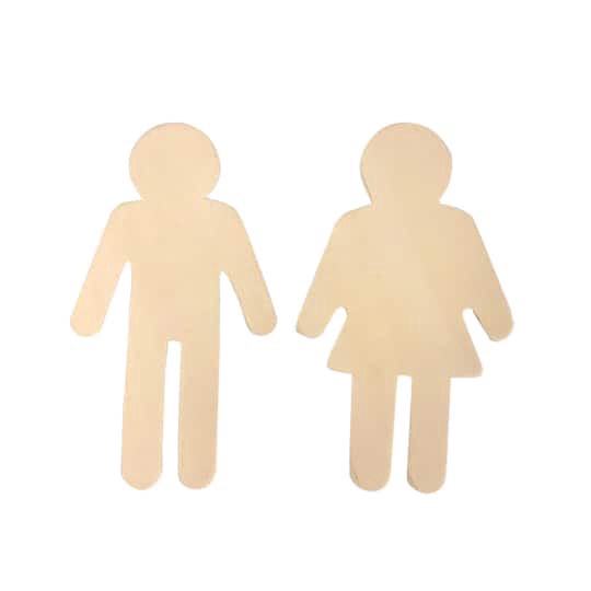 slide 1 of 3, Wood People Shapes By Creatology, 4.5 in x 2.5 in