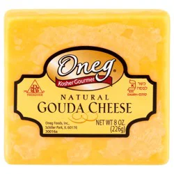 Oneg Kosher Gourmet Natural Gouda Cheese 8 oz