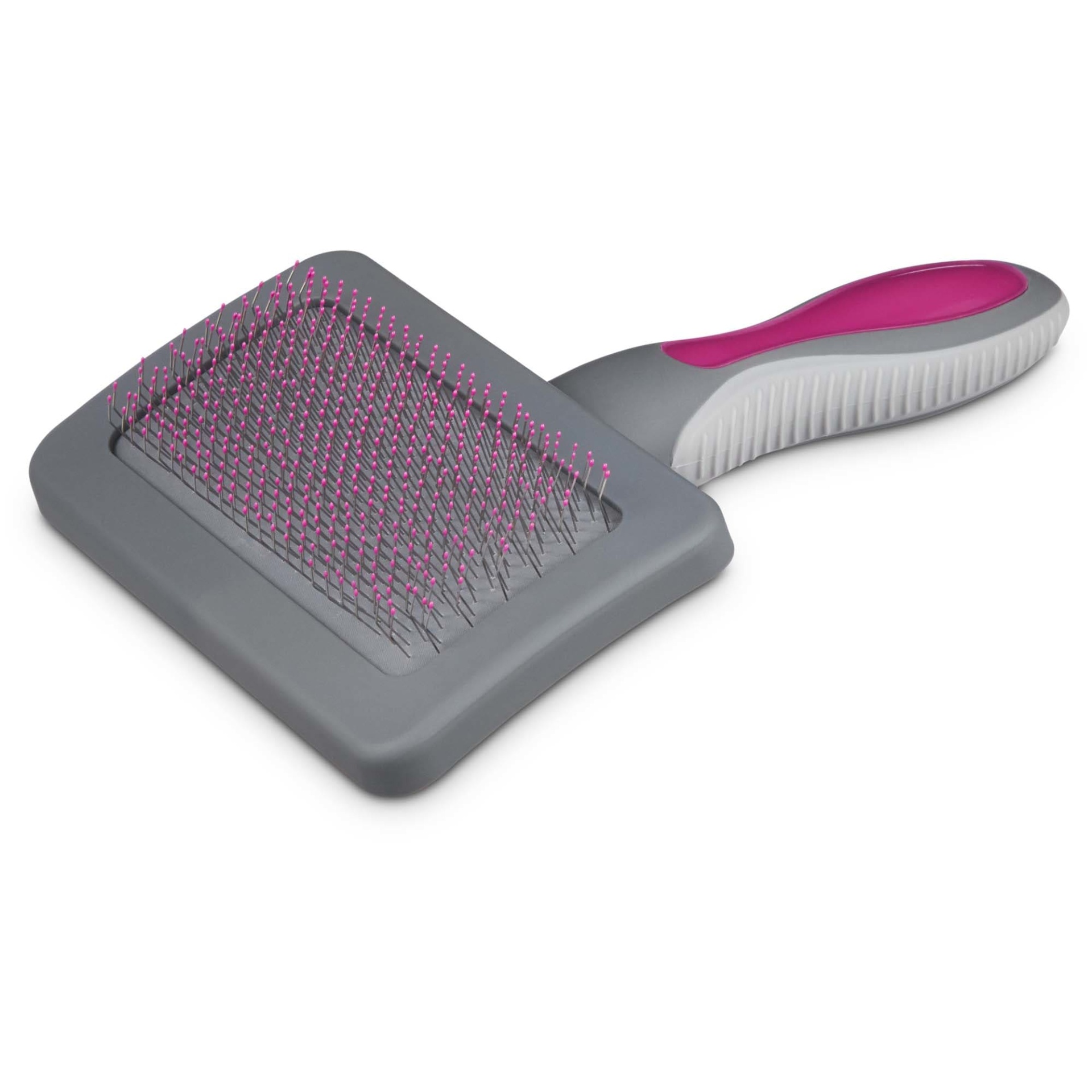 slide 1 of 1, Well & Good Pink Cushion Slicker Dog Brush, LG