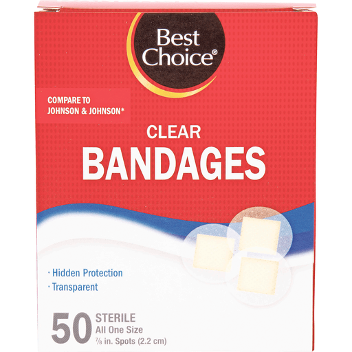 slide 1 of 1, Best Choice Bst Choice Clear Spot Bandage, 50 ct