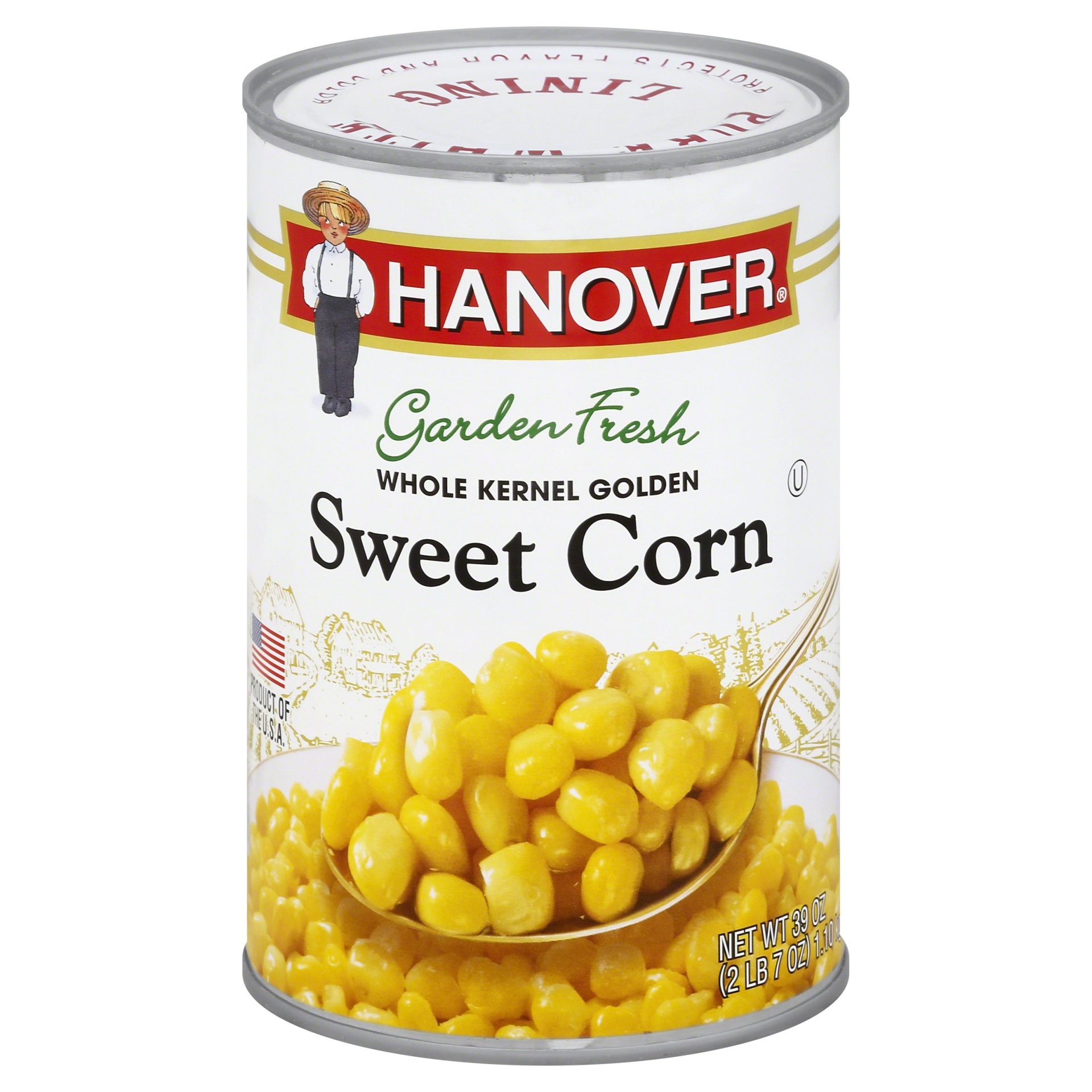 slide 1 of 2, Hanover Garden Fresh Whole Kernel Golden Sweet Corn, 39 oz