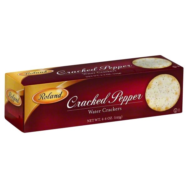 slide 1 of 1, Roland Water Crackers, Cracked Pepper, 4.4 oz