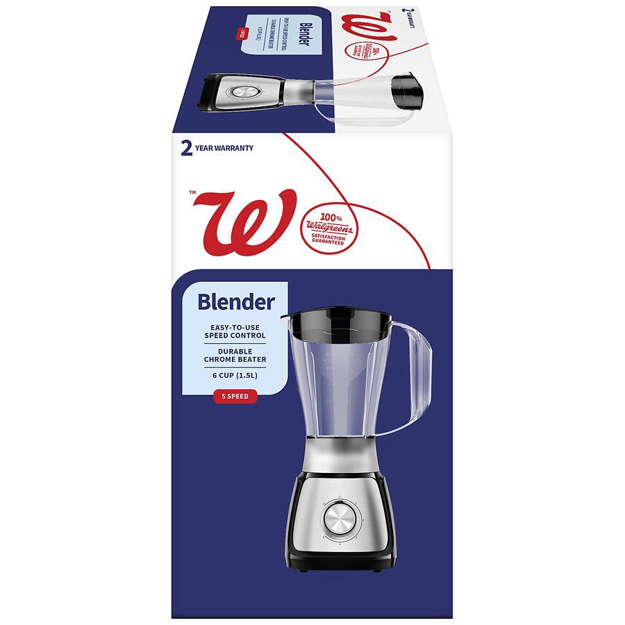 slide 3 of 3, Living Solutions 5 Speed Blender with Stainless Steel Decoration, 1 ct