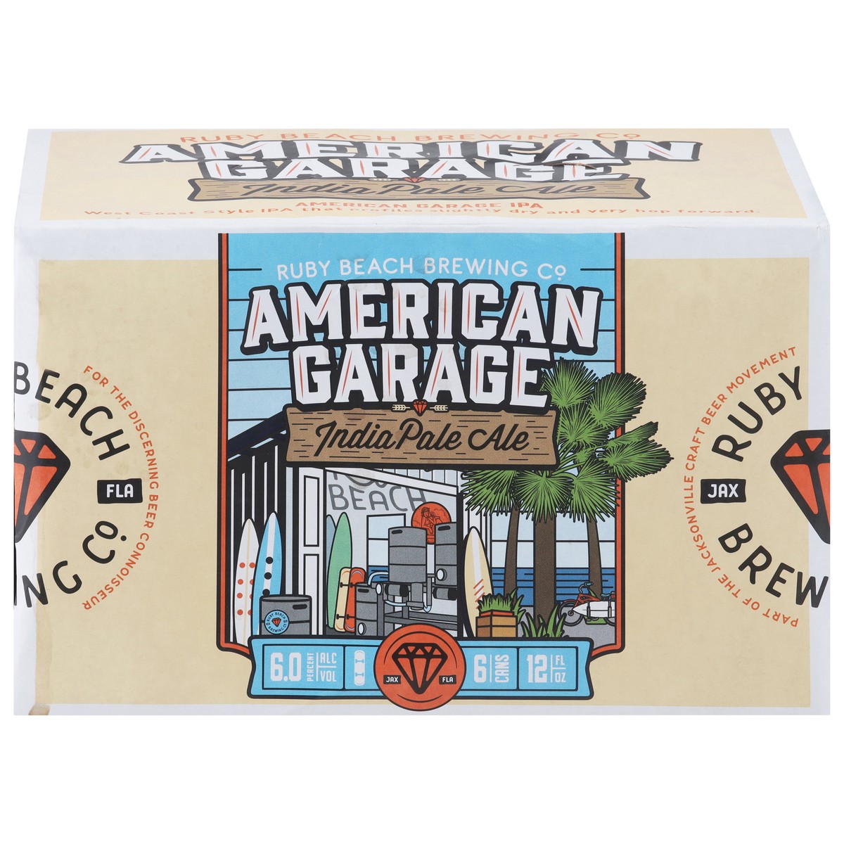 slide 1 of 13, Ruby Beach Brewing Co India Pale Ale American Garage Beer 6 - 12 fl oz Cans, 12 oz