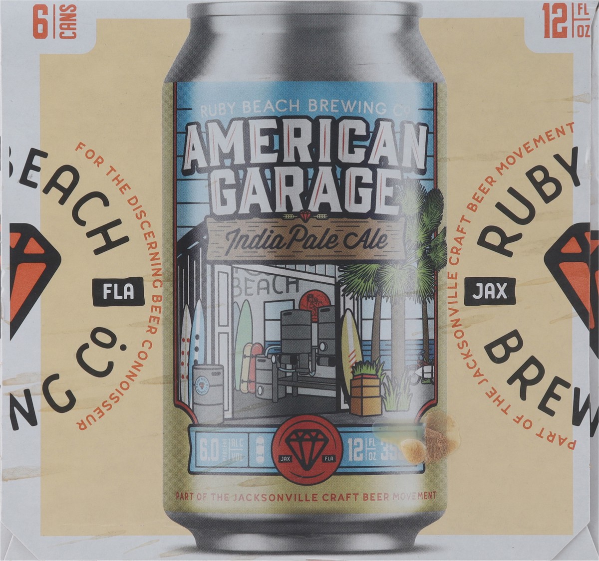 slide 5 of 13, Ruby Beach Brewing Co India Pale Ale American Garage Beer 6 - 12 fl oz Cans, 12 oz