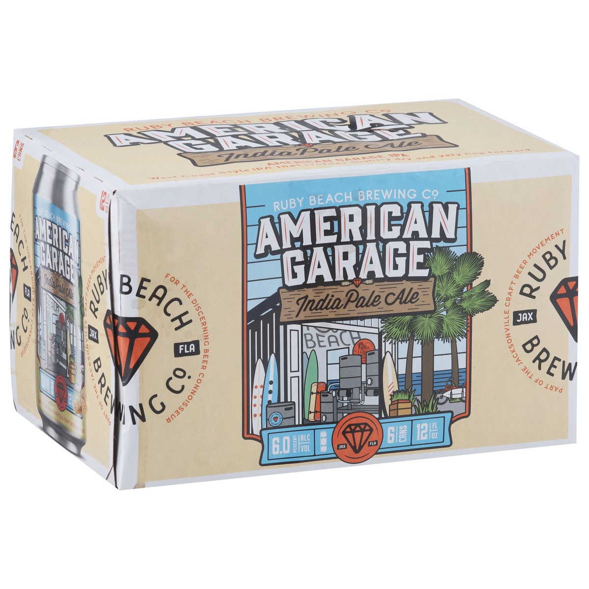 slide 13 of 13, Ruby Beach Brewing Co India Pale Ale American Garage Beer 6 - 12 fl oz Cans, 12 oz
