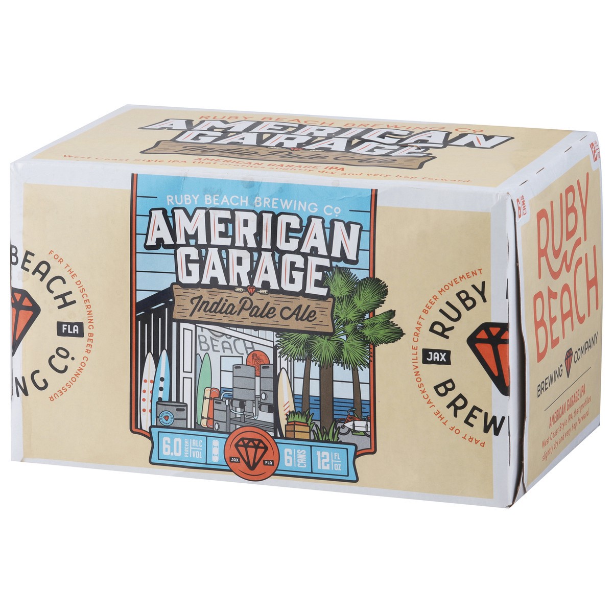 slide 12 of 13, Ruby Beach Brewing Co India Pale Ale American Garage Beer 6 - 12 fl oz Cans, 12 oz