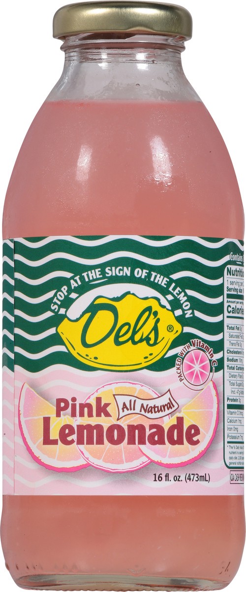 slide 14 of 14, Del's All Natural Pink Lemonade - 16 fl oz, 16 fl oz