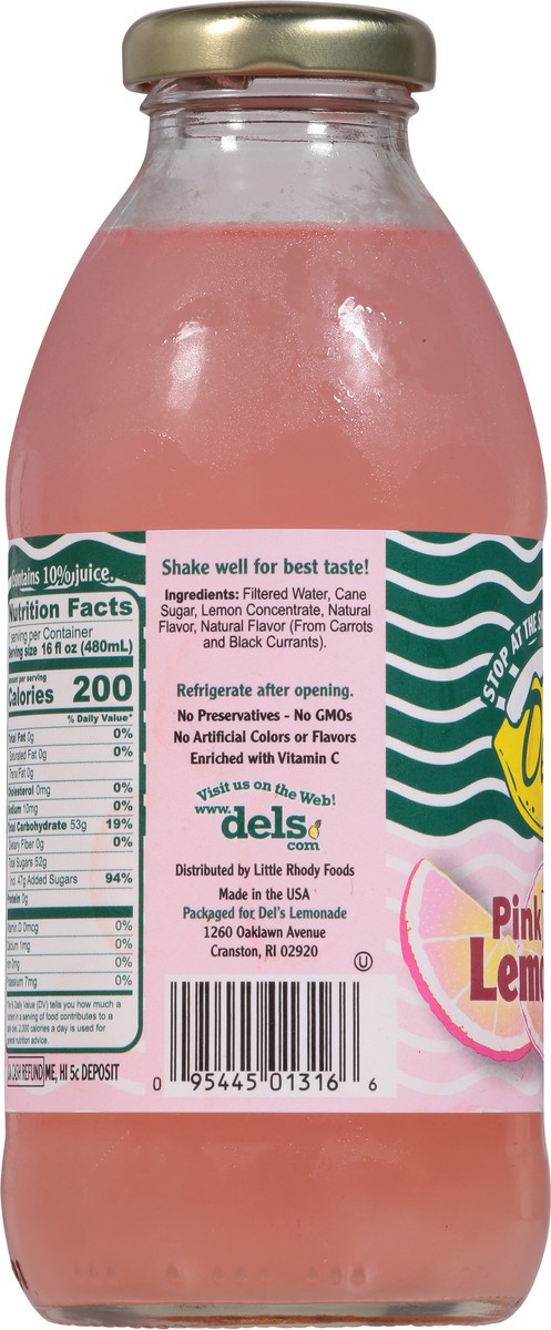 slide 10 of 14, Del's All Natural Pink Lemonade - 16 fl oz, 16 fl oz