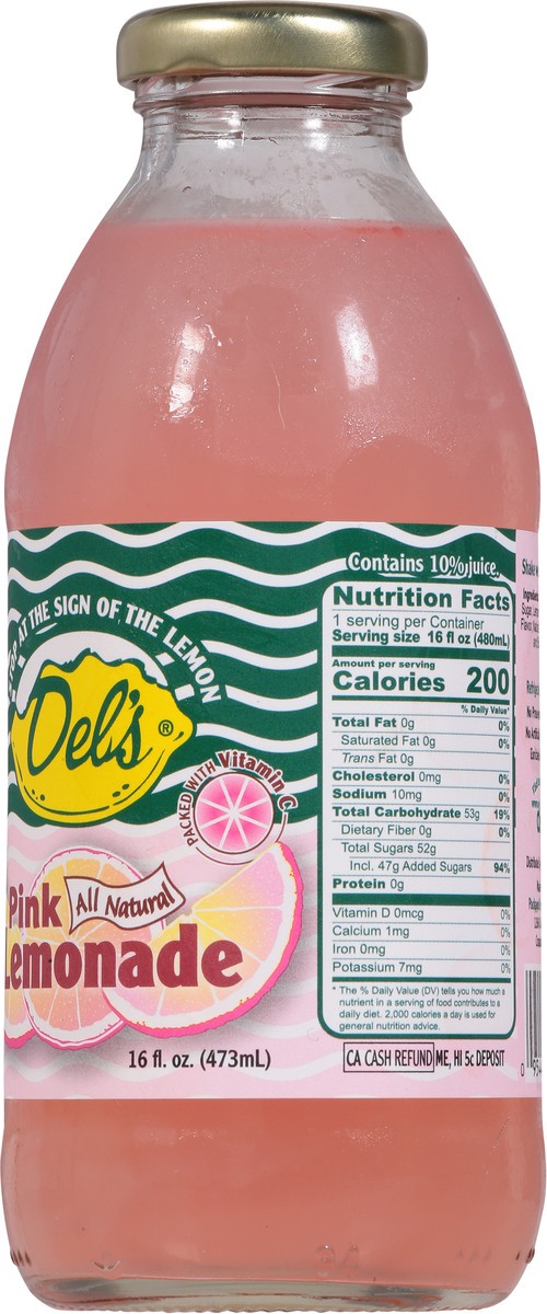 slide 3 of 14, Del's All Natural Pink Lemonade - 16 fl oz, 16 fl oz