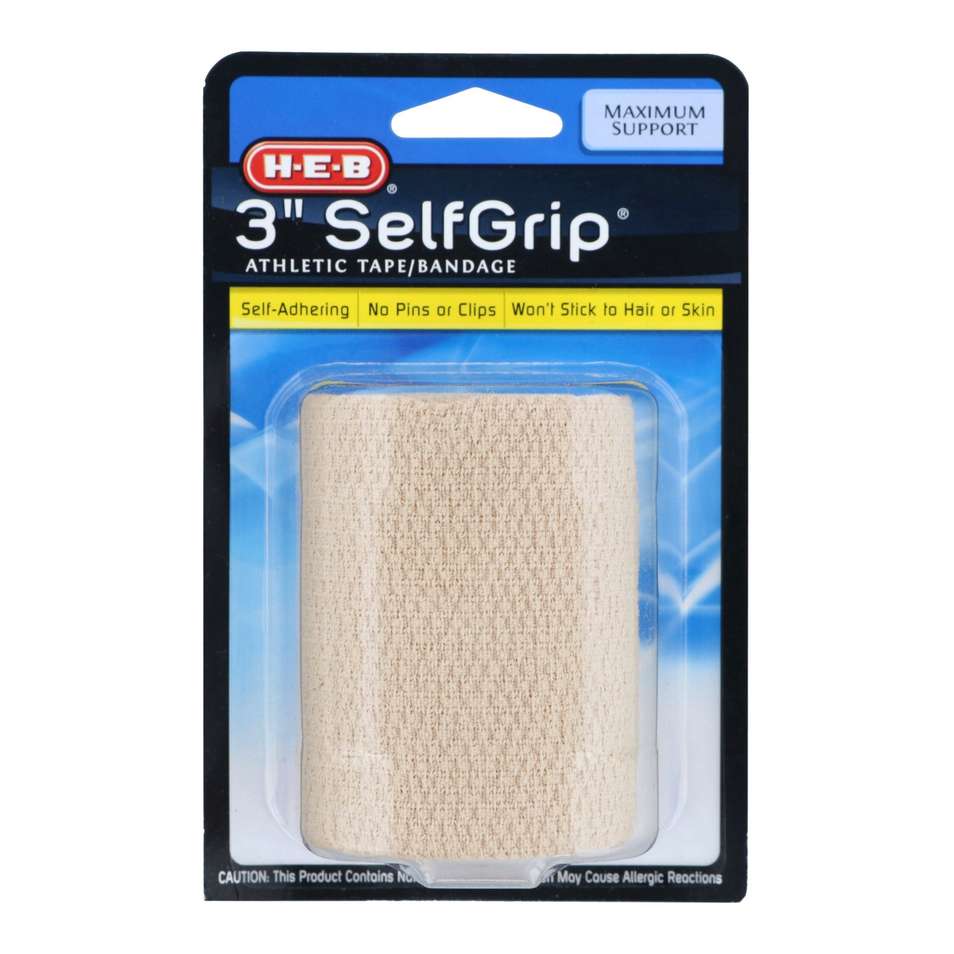 slide 1 of 1, H-E-B 3 Inch SelfGrip Athletic Tape/Bandage, 3 in