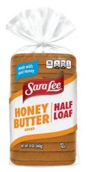 Sara Lee Honey Butter Bread, Half Loaf, 12 oz