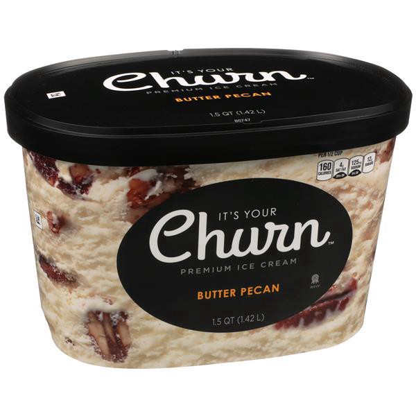 slide 1 of 6, It's Your Churn Premium Ice Cream Butter Pecan, 1.5 qt
