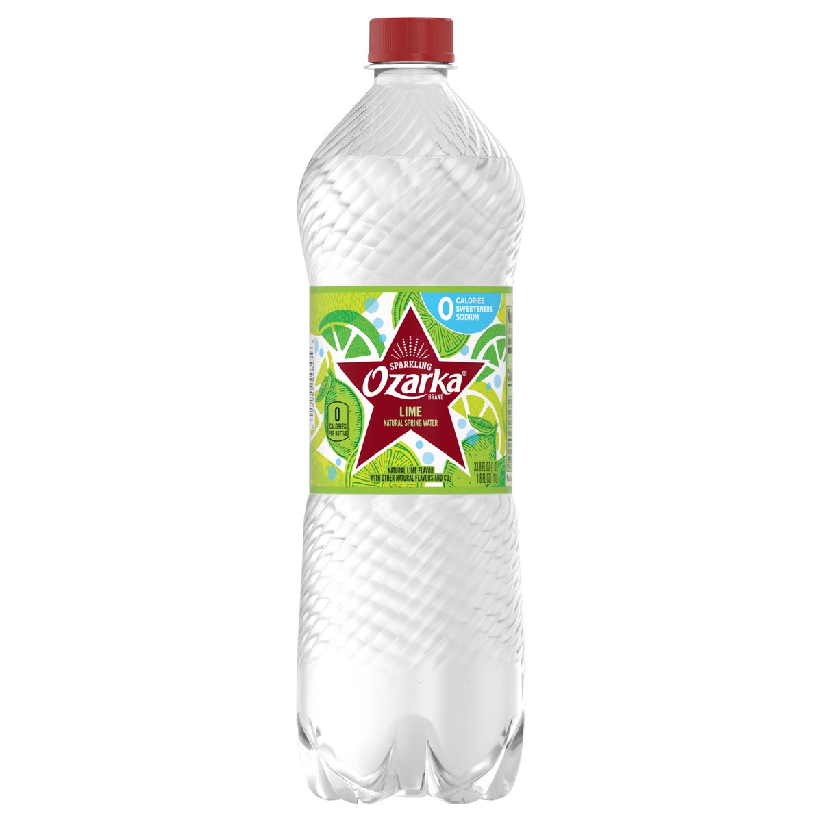 slide 1 of 6, Ozarka Sparkling Water, Zesty Lime- 33.8 oz, 33.8 oz