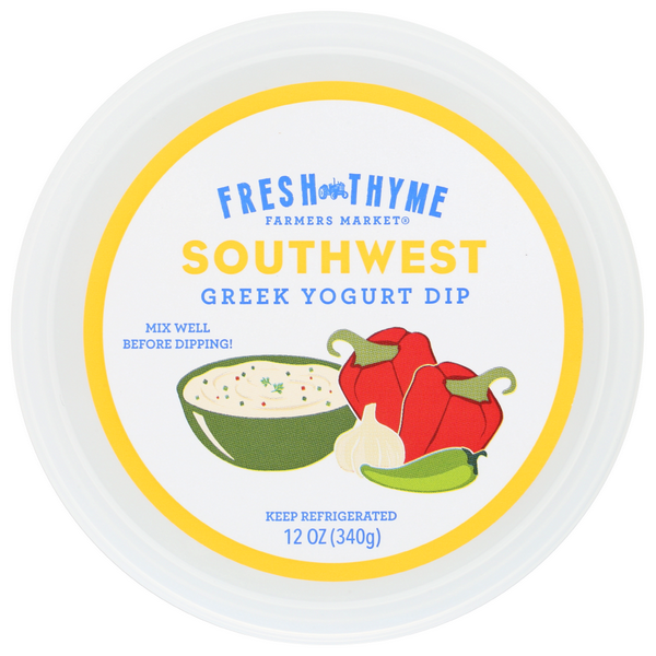slide 1 of 1, Fresh Thyme Greek Yogurt Southwest Dip, 12 oz