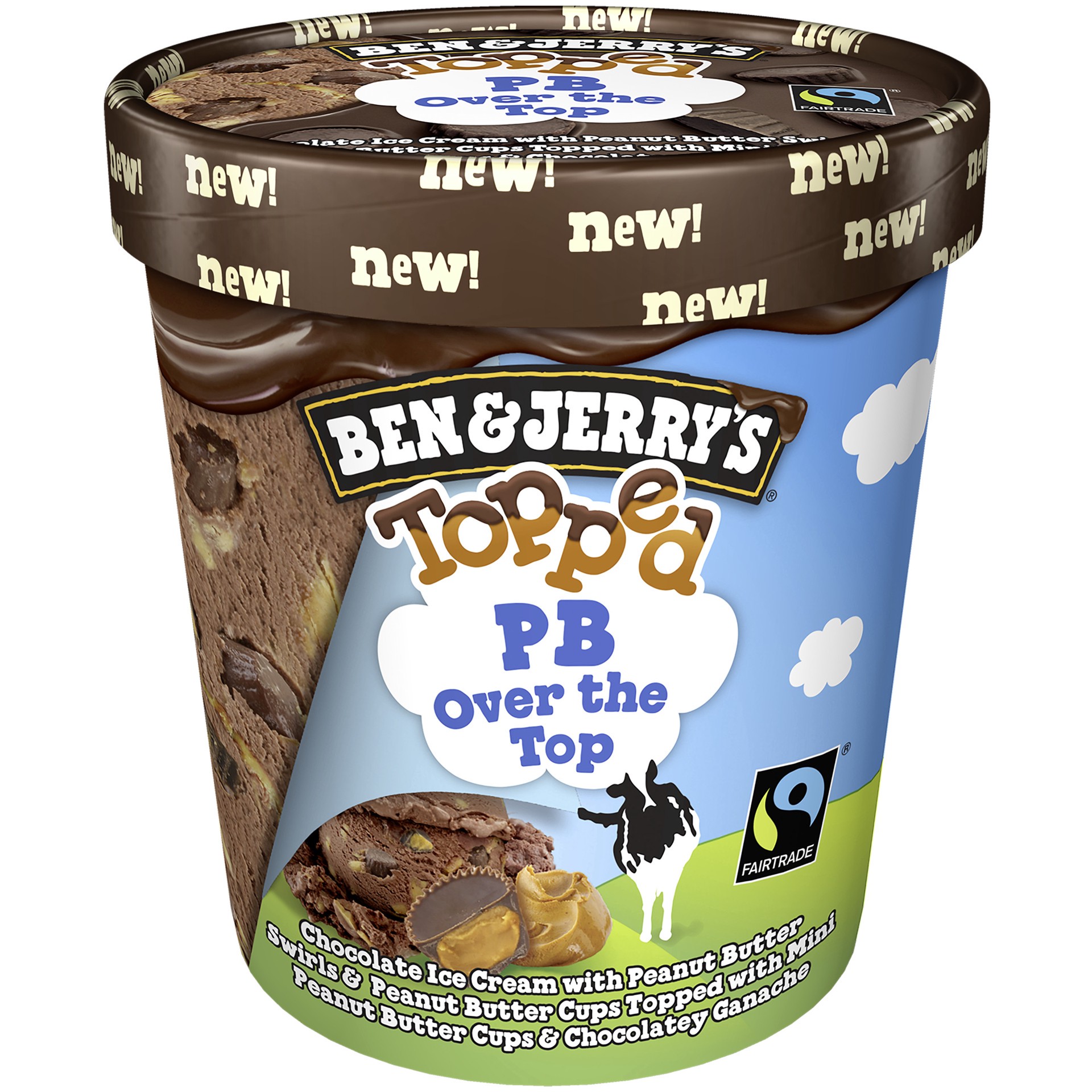 slide 1 of 4, Ben & Jerry's BEN & JERRY'S B&J Fudge Peanut Butter Cup Ice Cream, 15.2 oz