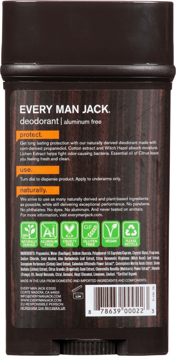 slide 8 of 13, Every Man Jack Deodorant Citrus, 3 oz