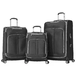 Olympia Tuscany 25-Inch Spinner Rolling Case - Black
