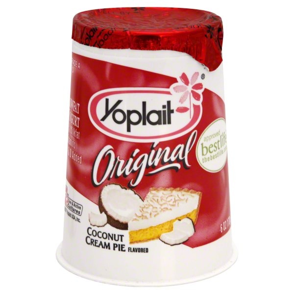 slide 1 of 1, Yoplait Lowfat Yogurt Coconut Cream Pie, 6 oz