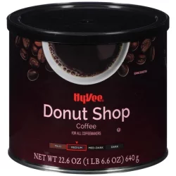 Hy-vee Medium Roast Donut Shop 100% Coffee - 22.6 oz