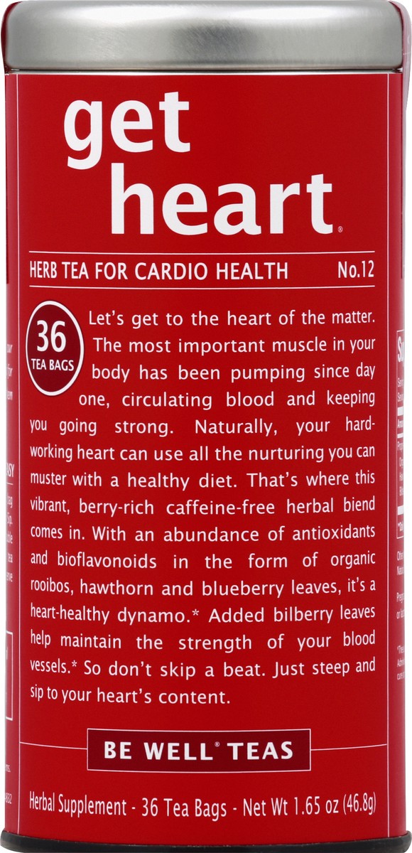 slide 2 of 2, Be Well Teas Herb Tea, Get Heart, Bags, 36 ct