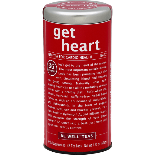 slide 1 of 2, Be Well Teas Herb Tea, Get Heart, Bags, 36 ct