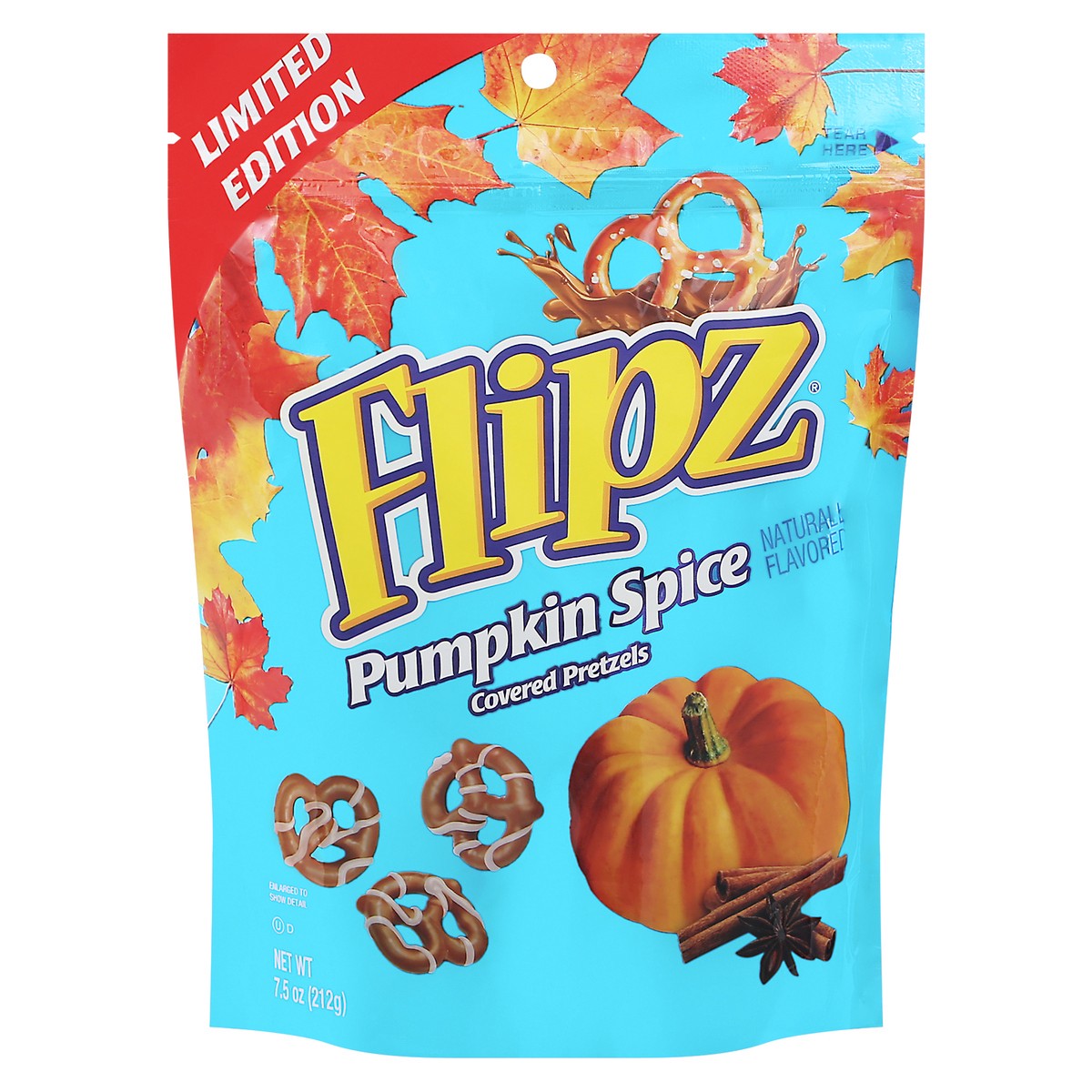 slide 1 of 9, Flipz Pumpkin Spice, 7.5 oz