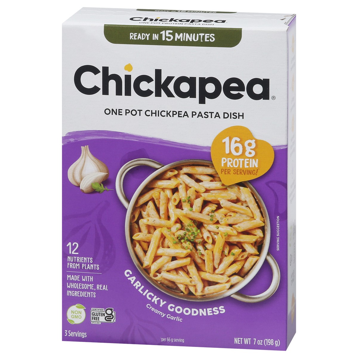slide 7 of 9, Chickapea Creamy Garlic Pasta Dish - 7 oz, 7 oz