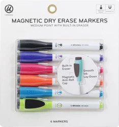 U Brands Magnetic Dry Erase Markers - 6 Each