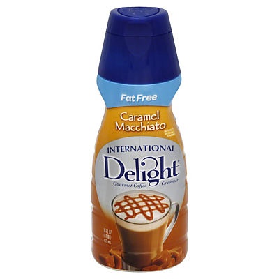 slide 1 of 1, International Delight Fat Free Caramel Macchiato Gourmet Coffee Creamer, 16 fl oz