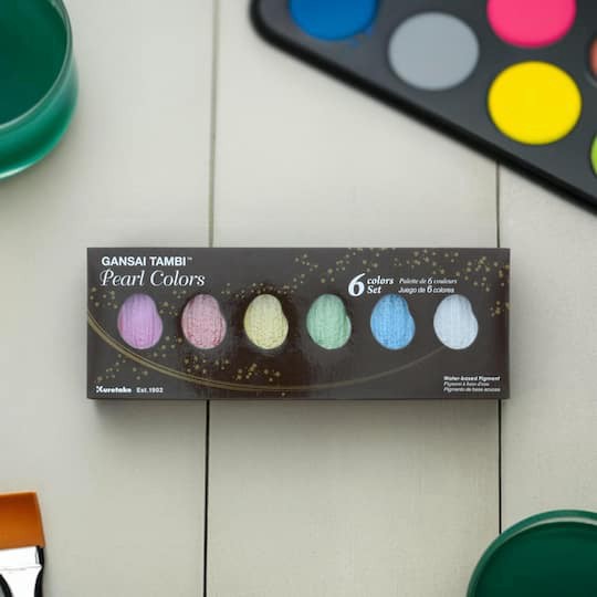 slide 1 of 4, Kuretake Gansai Tambi Pearl Metallic Watercolor Set, 7.95 in x 2.98 in x 0.67 in