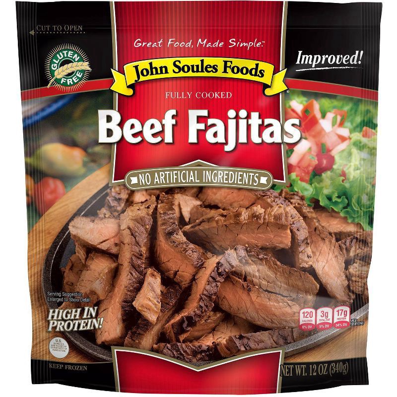 slide 1 of 4, John Soules Foods Steak Fajitas 12 oz, 12 oz