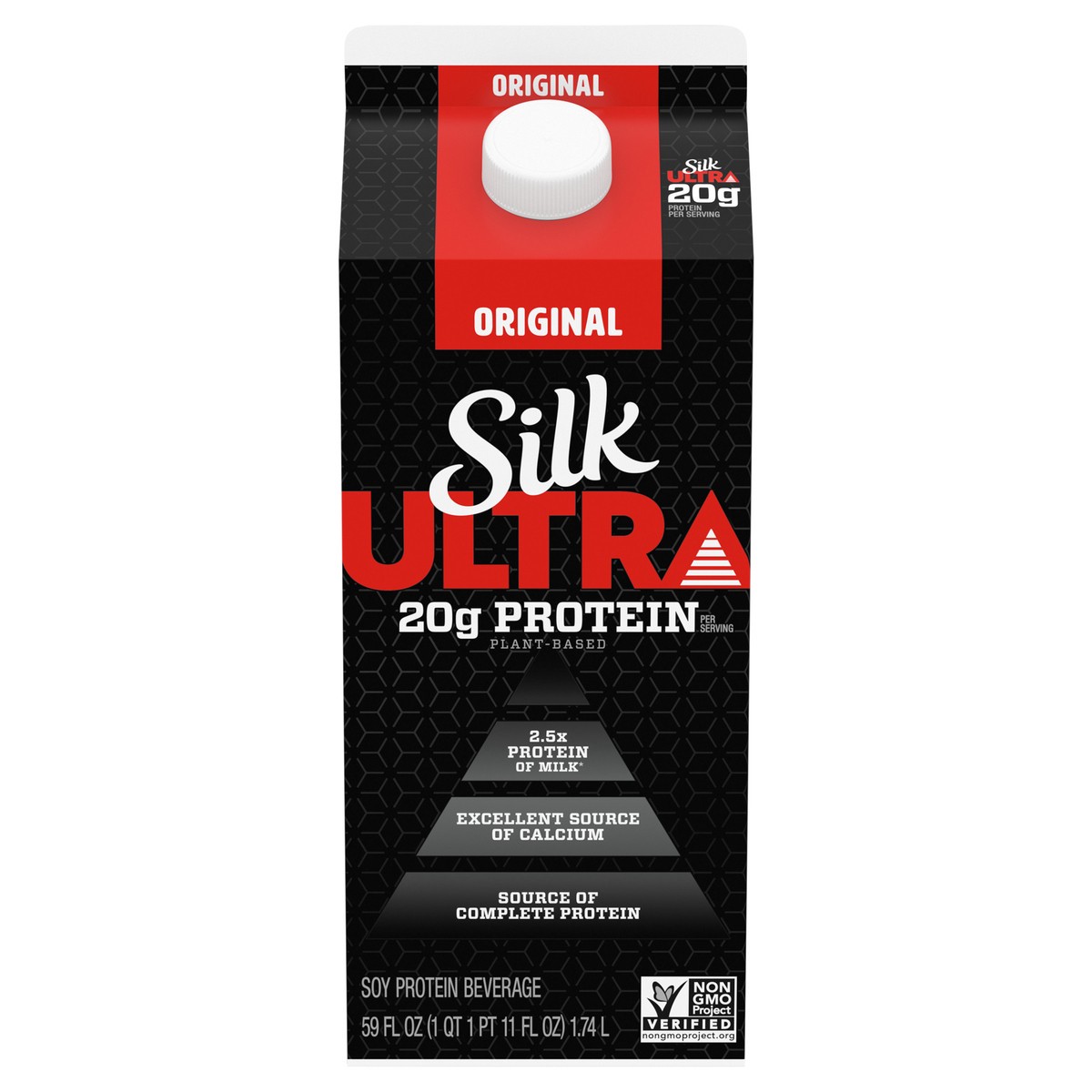 slide 12 of 14, Silk Ultra, 20G Complete Plant Based Protein Performance Drink, Original, 59oz., Dairy-Free, Non-GMO Project Verified, 59 fl oz