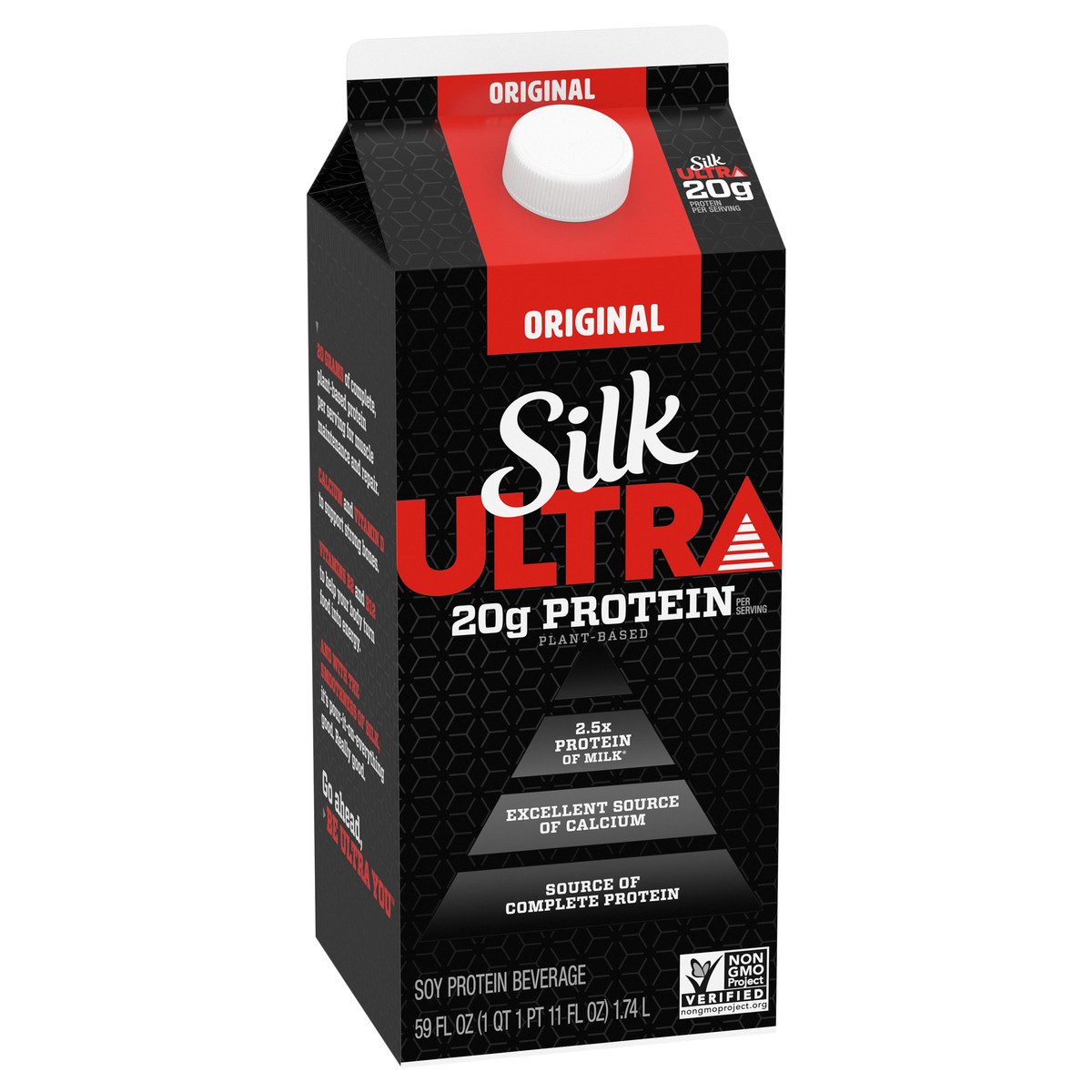 slide 4 of 14, Silk Ultra, 20G Complete Plant Based Protein Performance Drink, Original, 59oz., Dairy-Free, Non-GMO Project Verified, 59 fl oz