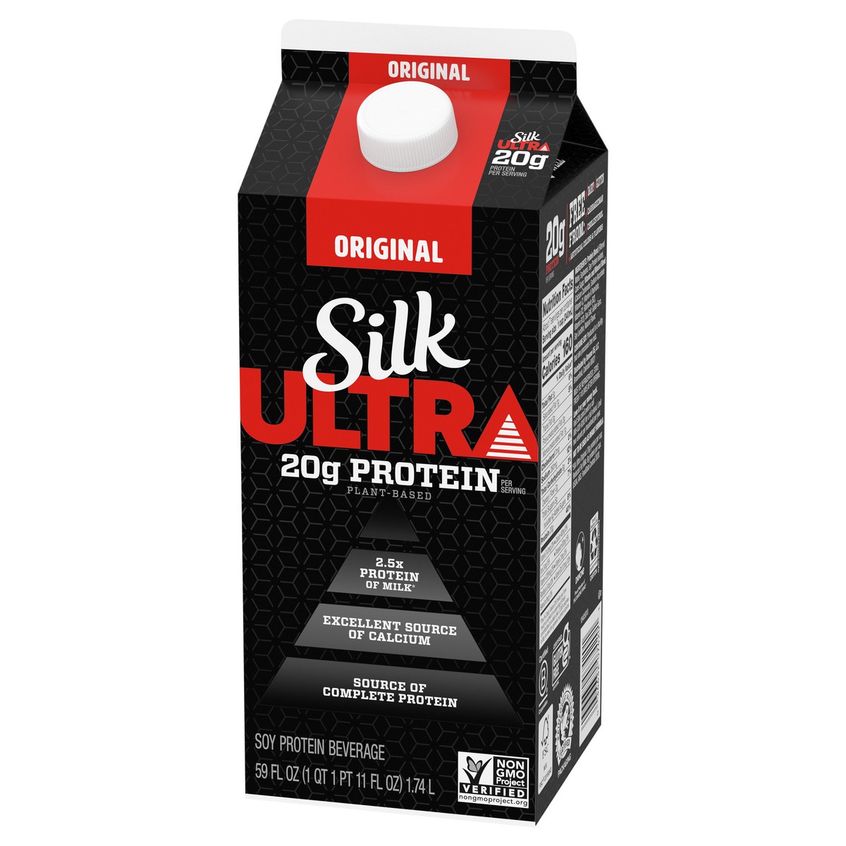 slide 10 of 14, Silk Ultra, 20G Complete Plant Based Protein Performance Drink, Original, 59oz., Dairy-Free, Non-GMO Project Verified, 59 fl oz