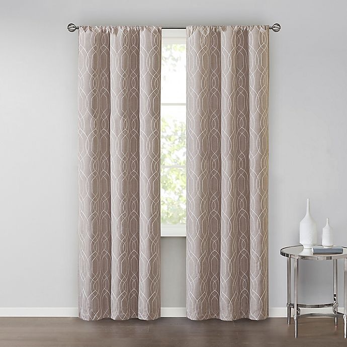 slide 1 of 6, SALT Clancy 108-Inch Rod Pocket Window Curtain Panels - Taupe, 2 ct