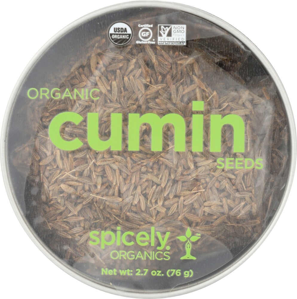 slide 1 of 1, Spicely Organic Spices Organics Cumin Seeds, 2.7 oz