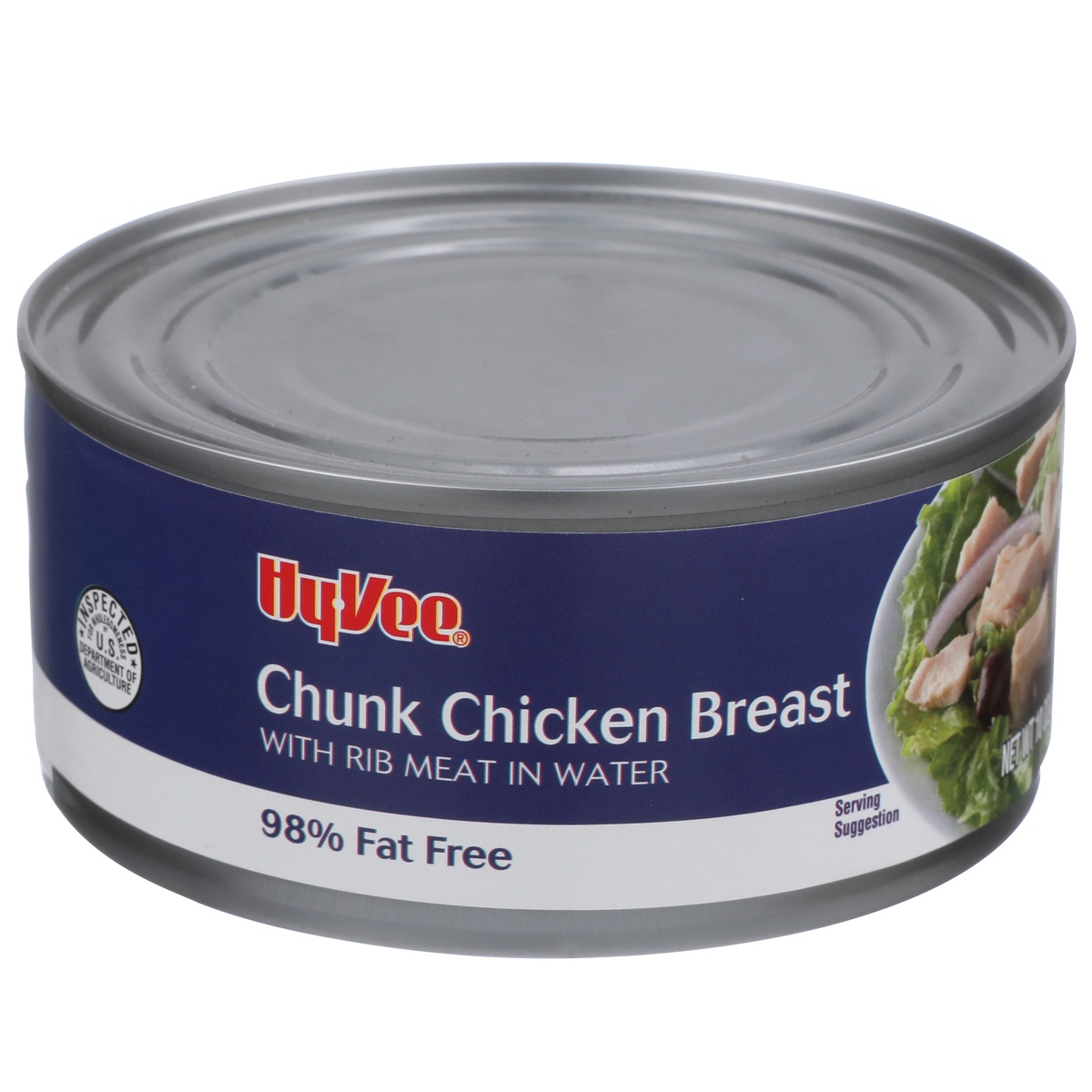 slide 1 of 1, Hy-vee Chunk Chicken Breast With Rib Meat In Water, 10 oz