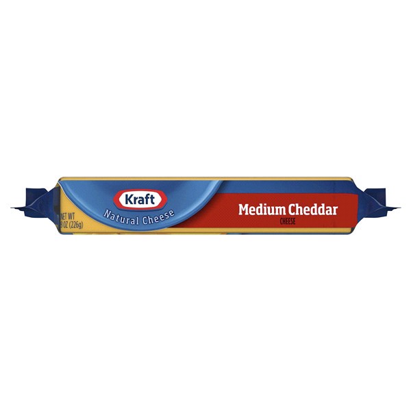 slide 9 of 17, Kraft Medium Cheddar Cheese, 8 oz Block, 8 oz