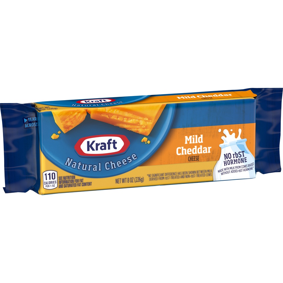 slide 2 of 8, Kraft Mild Cheddar Cheese, 8 oz