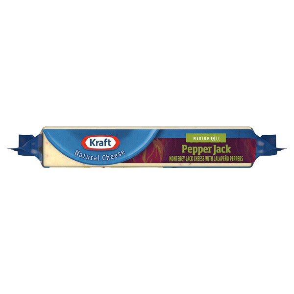 slide 6 of 17, Kraft Pepper Jack Medium Cheese, 8 oz Block, 8 oz