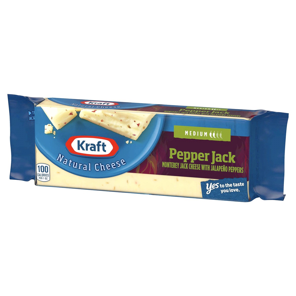 slide 10 of 17, Kraft Pepper Jack Medium Cheese, 8 oz Block, 8 oz