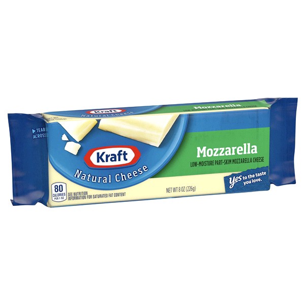 slide 13 of 17, Kraft Mozzarella Cheese, 8 oz Block, 8 oz