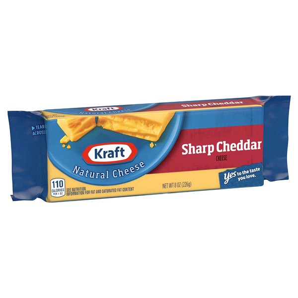 slide 3 of 17, Kraft Sharp Cheddar Cheese, 8 oz Block, 8 oz